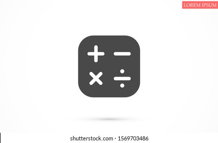 Calculator vector icon mathematics . Simple illustration of Calculator vector icon for web - education math .Calculator vector icon. CCalculator vector icon Calculator  
