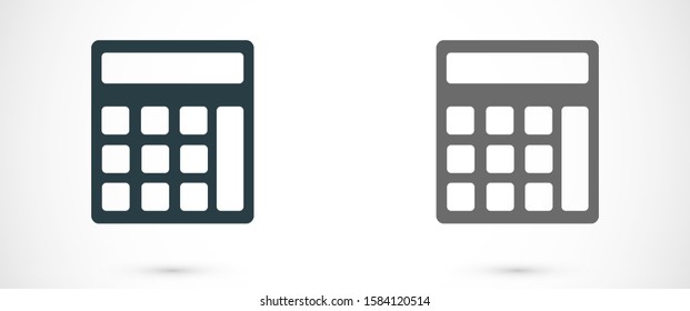Calculator vector icon mathematics . Simple illustration of Calculator vector icon for web - education math .Calculator vector icon. CCalculator vector icon Calculator School math symbol set. 