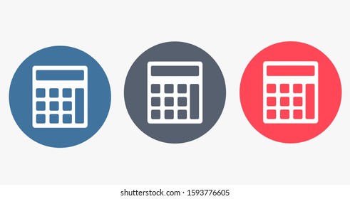 Calculator vector icon mathematics . Simple illustration of Calculator vector icon for web - education math .Calculator vector icon. CCalculator vector icon Calculator School math symbol set. 