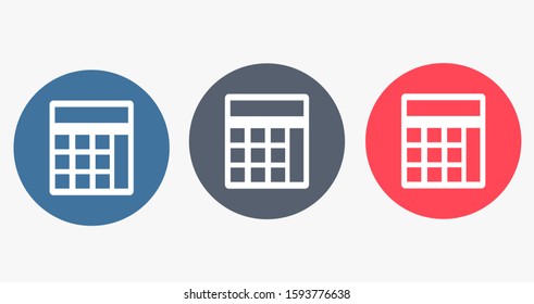 Calculator vector icon mathematics . Simple illustration of Calculator vector icon for web - education math .Calculator vector icon. CCalculator vector icon Calculator School math symbol set. 