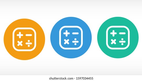 Calculator vector icon mathematics . Simple illustration of Calculator vector icon for web - education math .Calculator vector icon. CCalculator vector icon Calculator  
