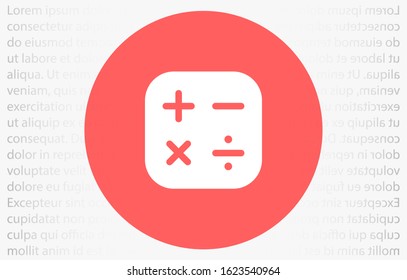 Calculator vector icon mathematics . Simple illustration of Calculator vector icon for web - education math .Calculator vector icon. CCalculator vector icon Calculator  
