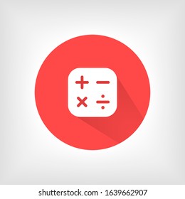 Calculator vector icon mathematics . Simple illustration of Calculator vector icon for web - education math .Calculator vector icon. CCalculator vector icon Calculator