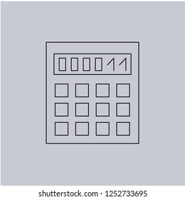 Calculator vector icon. Modern, simple, isolated, flat best quality icon for web site designs or mobile apps. Vector illustration.
