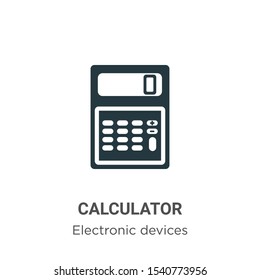 Calculator vector icon on white background. Flat vector calculator icon symbol sign from modern electronic devices collection for mobile concept and web apps design.