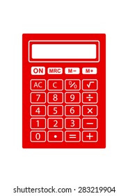 Calculator vector icon on white background