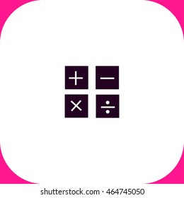 Calculator vector icon on white background.