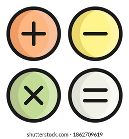 icono de vector de calculadora, icono de escuela y educación