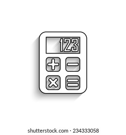  calculator - vector icon with shadow
