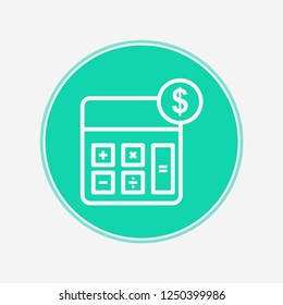 Calculator vector icon sign symbol