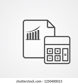 Calculator vector icon sign symbol
