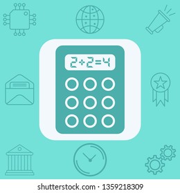 Calculator vector icon sign symbol