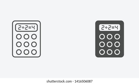 Calculator vector icon sign symbol