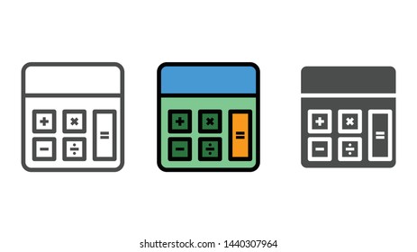 Calculator vector icon sign symbol