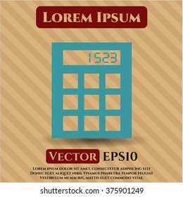 Calculator vector icon or symbol