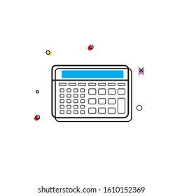 calculator vector icon symbol isolated white background