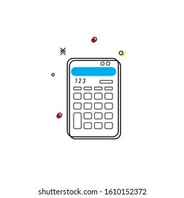 calculator vector icon symbol isolated white background