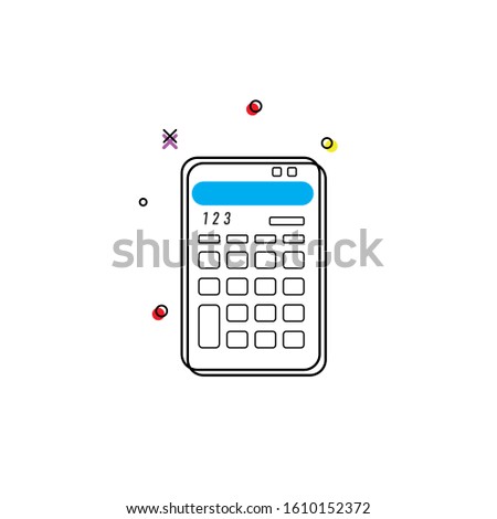 calculator vector icon symbol isolated white background