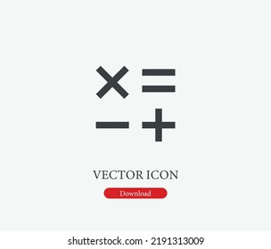 Calculator Vector Icon. Symbol In Line Art Style For Design, Presentation, Website Or Mobile Apps Elements, Logo. Calculator Symbol Illustration. Pixel Vector Graphics - Vector