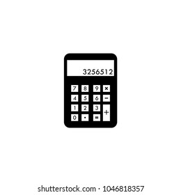 Calculator vector icon symbol object, calculate machine, office equipment, numbers, mathematics, maths, technology science
