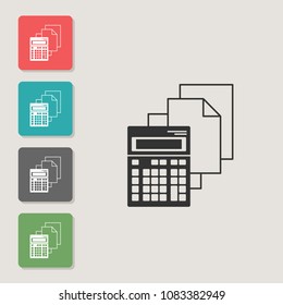 Calculator - vector icon. Symbol for web, infographics, print design and mobile UX/UI kit. Vector illustration, EPS10.