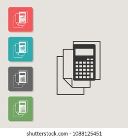Calculator - vector icon. Symbol for web, infographics, print design and mobile UX/UI kit. Vector illustration, EPS10.