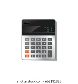 Calculator vector icon. Touch screen button.