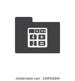 Calculator vector icon for web design in a flat style