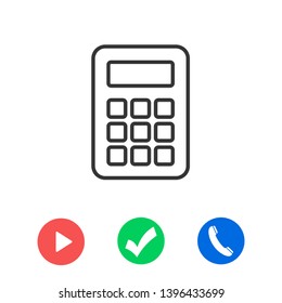 Calculator vector icon. Vector web design