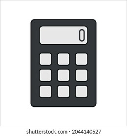Icono de vector de calculadora. ilustración web