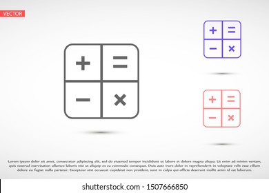 Calculator vector icon.Calculator vector icon to calculate the icon.Calculator vector icon for numbers 10 eps