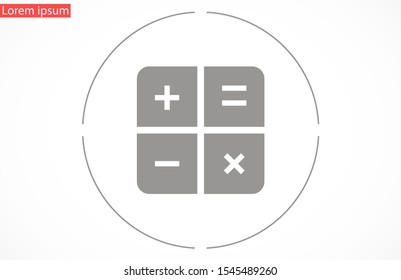 Calculator vector icon.Calculator vector icon to calculate the icon.Calculator vector icon for numbers 10 eps