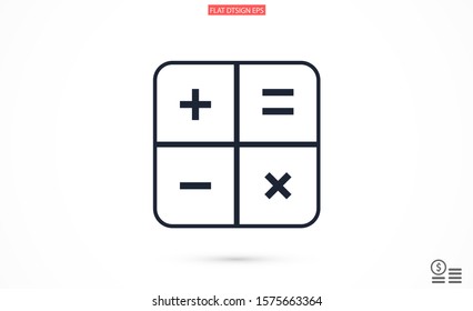 Calculator vector icon.Calculator vector icon to calculate the icon.Calculator vector icon for numbers 10 eps