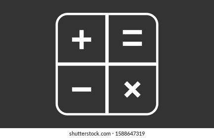 Calculator vector icon.Calculator vector icon to calculate the icon.Calculator vector icon for numbers 10 eps