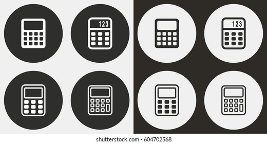 Calculator vector icons set. Illustration isolated for graphic and web design.