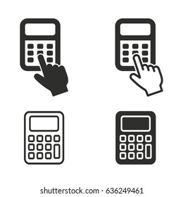 Calculator vector icons set. Illustration isolated for graphic and web design.
