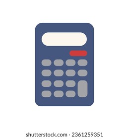 Calculator vector illustration in flat design style, math device clip art