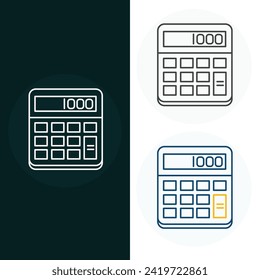 Diseño de iconos de iluminación del vector de cálculo