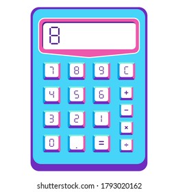 Calculator vector illustration isolated on a white background.