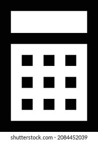 calculator vector illustration isolated on a transparent background. stroke vector icons for concept or web graphics.