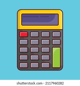 ilustración de calculadora Vector aislada en un fondo transparente. iconos planos de línea vectorial para concepto o gráficos web.