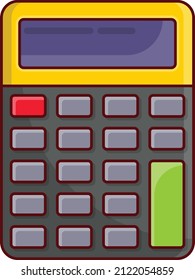 calculator Vector illustration isolated on a transparent background. vector line flat icons for concept or web graphics.