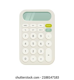 Calculator, vector illustration. For mathematical calculations at school, university, office. Help accountant, student, pupil
