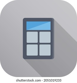 ilustración de calculadora Vector en un fondo transparente. Símbolos de calidad premium. Icono de color plano de línea vectorial para el concepto y el diseño gráfico.