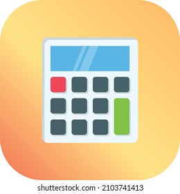 calculator Vector illustration on a transparent background.Premium quality symmbols.Vector line flat icon for concept and graphic design.
