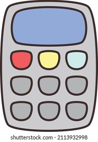 calculator Vector illustration on a transparent background.Premium quality symmbols.Vector line flat icon for concept and graphic design.
