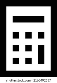calculator Vector illustration on a transparent background.Premium quality symmbols.Stroke vector icons for concept and graphic design.