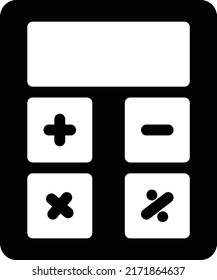 Calculator Vector illustration on a transparent background.Premium quality symbols.Glyphs vector icon for concept and graphic design.