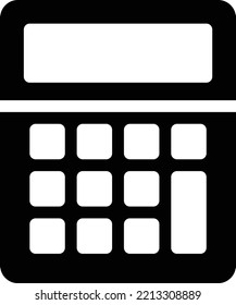 calculator Vector illustration on a transparent background. Premium quality symmbols. Glyphs vector icons for concept and graphic design.