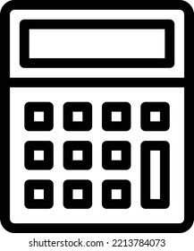 calculator Vector illustration on a transparent background. Premium quality symmbols. Thin line vector icons for concept and graphic design.